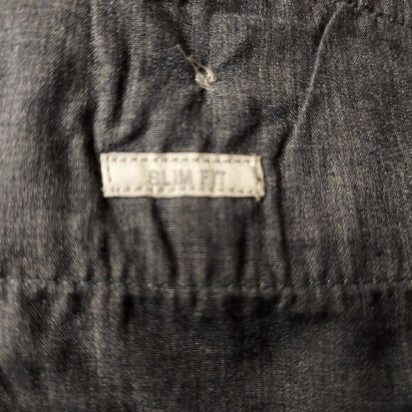 Perry Ellis Men's Essentials Slim Fit Gray Dress Pants - Picture 6 of 7